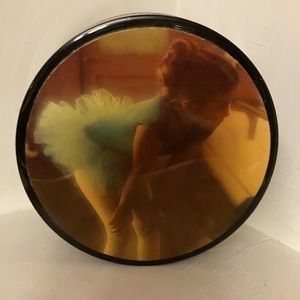 Retro Child’s Ballet Lucite Box w/Note Paper